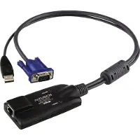 Aten KA7570-AX toetsenbord-video-muis (kvm) kabel Zwart, Blauw, Metallic