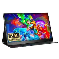Uperfect 17,3 Inch Draagbare Monitor - 144Hz – 2560X1440p – Met Beschermhoes voor laptop/telefoon/spelconsole, geschikt voor VESA-montage