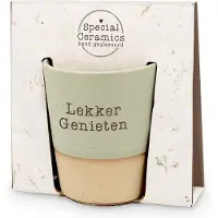 Miko - Special Ceramics beker - Lekker genieten - Groen