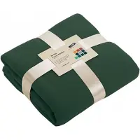 James & nicholson Fleece bankdeken/plaid - 10x - donkergroen - 130 x 170 cm - 240 grams - pluisvrij - wasbaar