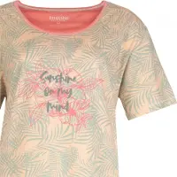 Irresistible Dames Nachthemd - Blader print - Roze - Maat M