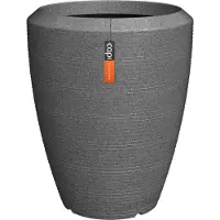 Capi Europe - Vaas elegant Arc Granite - 80x93 - Antraciet - Bloempot Voor binnen en buiten - Beschikbaar in XL formaten - Breukbestendig - 100% Recyclebaar - Levenslang garantie - NATS8023