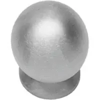 Intersteel Meubelknop bolrond met achterplaat ø20mm - RVS
