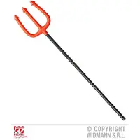 Widmann - Drietand Duivel 58 Centimeter - Rood - Halloween - Verkleedkleding