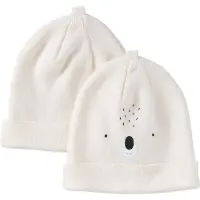Vertbaudet Set van 2 koala babymutsjes wit