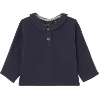 Vertbaudet Babyshirt van katoengaas om te personaliseren nachtblauw