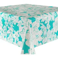 MixMamas Mexicaans Tafelzeil Vintage flower - 120 x 180 cm - Mintgroen