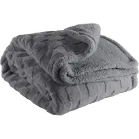 Tiseco - Plaid RAVA - super zacht stof - geruit patroon - 150x200 cm, Grijs