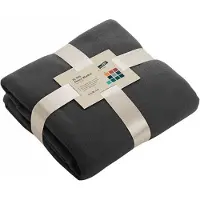 James & nicholson Fleece bankdeken/plaid - 10x - donkergrijs - 130 x 170 cm - 240 grams - pluisvrij - wasbaar