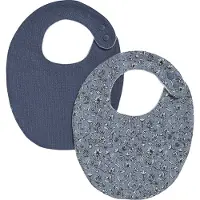 Vertbaudet Set van 2 babyslabbetjes blauw, bedrukt