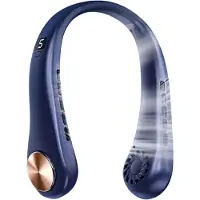 Universeel Bovista Nekventilator - Draagbare Gezichtsventilator - Neck Fan - Met Koeling - Hals - Hoofd - Blauw - Hals Verkoeler