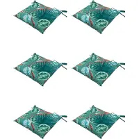 Madison - Zitkussen - Universeel - 6 stuks - 46 x 46 cm - Cala Sea Blue - Tuin