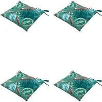 Madison - Zitkussen - Universeel - 4 stuks - 46 x 46 cm - Cala Sea Blue - Tuin
