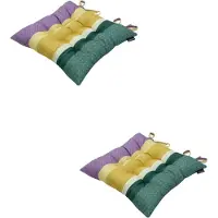 Madison - Zitkussen - Universeel - 2 stuks - 46 x 46 cm - Tomsen Yellow - Tuin - Toscane
