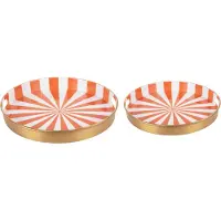 Present Time Schaal Candy Swirl - Oranje - Ø31cm - IJzer - Modern - Woonkamer
