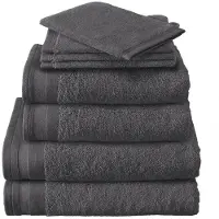De Witte Lietaer Washandje Contessa Dark Grey (set van 6)
