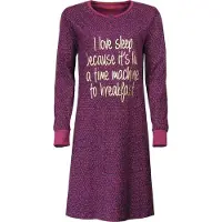 Irresistible Dames Nachthemd - Lange Mouwen - Paars - Maat L
