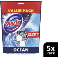 Glorix Power 5 WC blokjes - Ocean - 5 Stuks - Voordeelverpakking