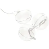 Gerimport DIY kerstballen - 6x st - D6 cm - doe het zelf hobby kerstballen - transparant