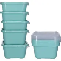 Juypal Hogar Juypal Vershoudbakjes nestbaar - 10 delig - BPA vrij - meal prep - diverse maten - mintgroen - luchtdicht - herbruikbaar