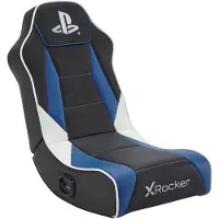 X Rocker Gamestoel - PlayStation Geist - inklapbaar - 2.0 audio - 2 speakers - floor rocker - zwart/blauw ()
