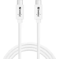 Sandberg - 136-53 - USB-kabel - USB 3.2 Gen 2 (3.1 Gen 2) -1 m - USB C - Wit