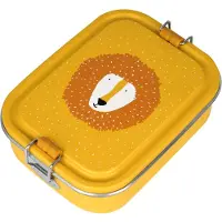 Trixie Brooddoos klein - Mr. Lion - RSV Lunchbox voor kinderen - Makkelijk te openen Broodtrommel - Geel - RVS
