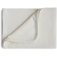 Mushie Ribbed Baby Blanket Deken 89x89cm | Ivory