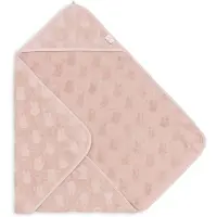 Jollein x Nijntje - Badcape Badstof 75x75cm - Baby Handdoek met Badcape, Omslagdoek, Badponcho Miffy Jacquard - Wild Rose