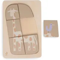 Jollein - Houten Puzzel - Jungle Jambo - Giraffe - Houten Speelgoed - Giraf - 100% FSC