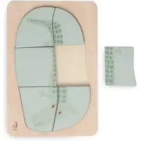 Jollein - Houten Puzzel - Jungle Jambo - Croco - Houten Speelgoed - Krokodil - 100% FSC