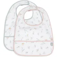 Jollein - Baby Slab Waterproof - Slabbetjes - Lovely Birds - 2 Stuks