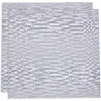 Jollein x Nijntje Hydrofiele Doek Large - 115x115cm - Miffy Stripe - Navy - 2 Stuks