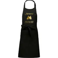 Kariban Naam cadeau - Masterchef - unisex keukenschort/barbecueschort - zwart - cadeau voor hem en haar