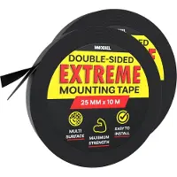 MMOBIEL 25mm Dubbelzijdige Sterke Zelfklevende Montage Tape [2 Pack] voor Binnen Montage, Decoratie, DIY Ambachten, Thuis, Kantoor, Tapijtreparatie, LED-Stripverlichting - 10m Rol