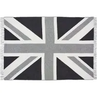 Bronte by moon Plaid Vlag GB Union Jack Grijs - Merino Lamswol - 135x200 - Bronte by Moon Scotland