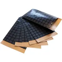 Rotim 200x papieren zakjes Zwarte blokjes 12x19cm