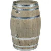 Barrelatelier Regenton nieuw "Grey" 100 l. incl. kraan en vulgat in de deksel / Houten Regenton / Grijs