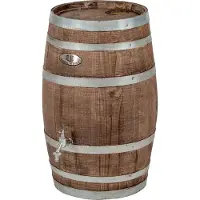 Barrelatelier Regenton nieuw "Brown" 100 l. incl. kraan en vulgat in de deksel / Houten Regenton / Bruin