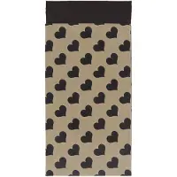 Rotim 200 x Papieren Zakjes Bruin met zwarte hartjes 7x13cm