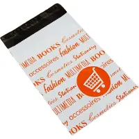 Artipack Plastic verzendzakken | Wit | Oranje print | 25 x 35 cm | 50 micron (webshop)
