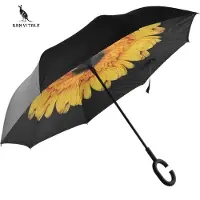 San vitale - Unieke reversible Windproof Paraplu - Paraplu opvouwbaar - Paraplu's - Gele Bloem
