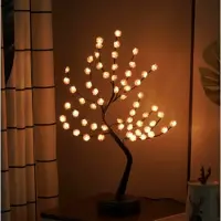 MIRO. MIRO Lichtboom Bloesem - Lichttakken - Warm Wit Licht - Led USB & Batterij - Kerst - Woonkamer - Slaapkamer - Decoratie Nachtlampje - Aan & Uit Knop