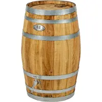 Barrelatelier Regenton nieuw "Clear" 50 l. incl. kraan en vulgat in de deksel / Houten Regenton / Geölied