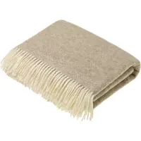 Bronte by moon Plaid Visgraat Beige - Shetland Lamswol - 140x185 - Bronte by Moon Scotland