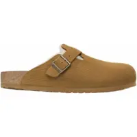 Birkenstock Klomp Unisex Boston VL Corduroy Teddy Shearling Suede Fur Corduroy Cork Brown Narrow-Schoenmaat 37