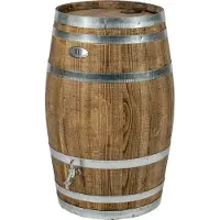 Barrelatelier Regenton nieuw "Dark" 100 l. incl. kraan en vulgat in de deksel / Hout Regenton / Donker Geölied