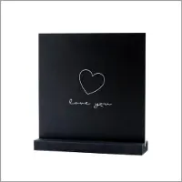 Kadoonline Label 72 - Decoratie Plaat - Love - 20x20 cm - Harde Kaart - Met Kaarthouder
