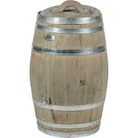 Barrelatelier Regenton nieuw "Grey" 100 l. incl. kraan, los deksel, handvat en gat aan de achterzijde voor de vulautomaat / Houten Regenton / Grijs