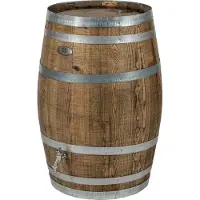 Barrelatelier Regenton nieuw "Dark" 150 l. incl. kraan en vulgat in de deksel / Houten Regenton / Donker Gelakt